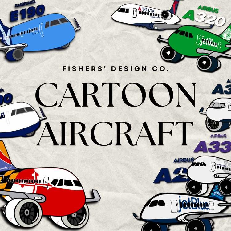Cartoon Aircraft Stickers!