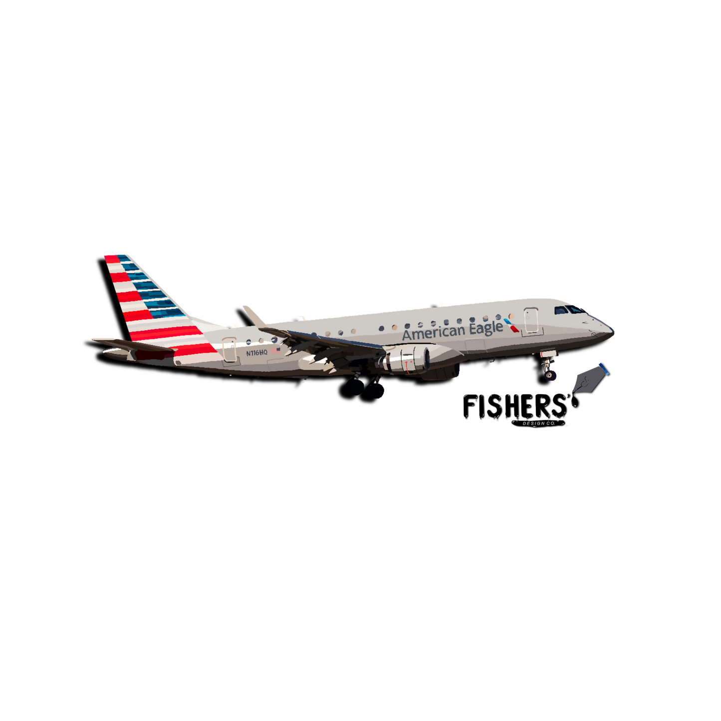 American Eagle ERJ-175 Sticker