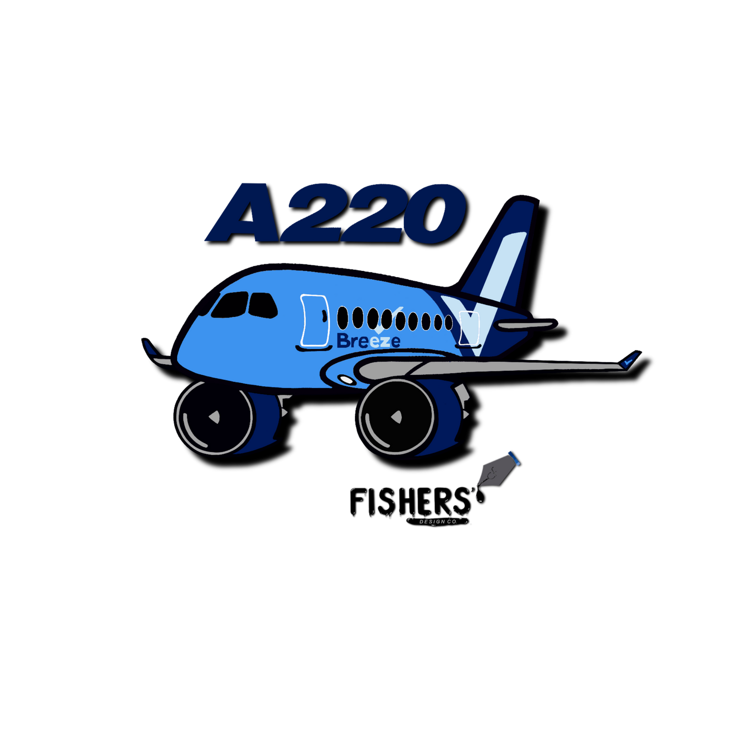 Breeze Airways A220 Sticker