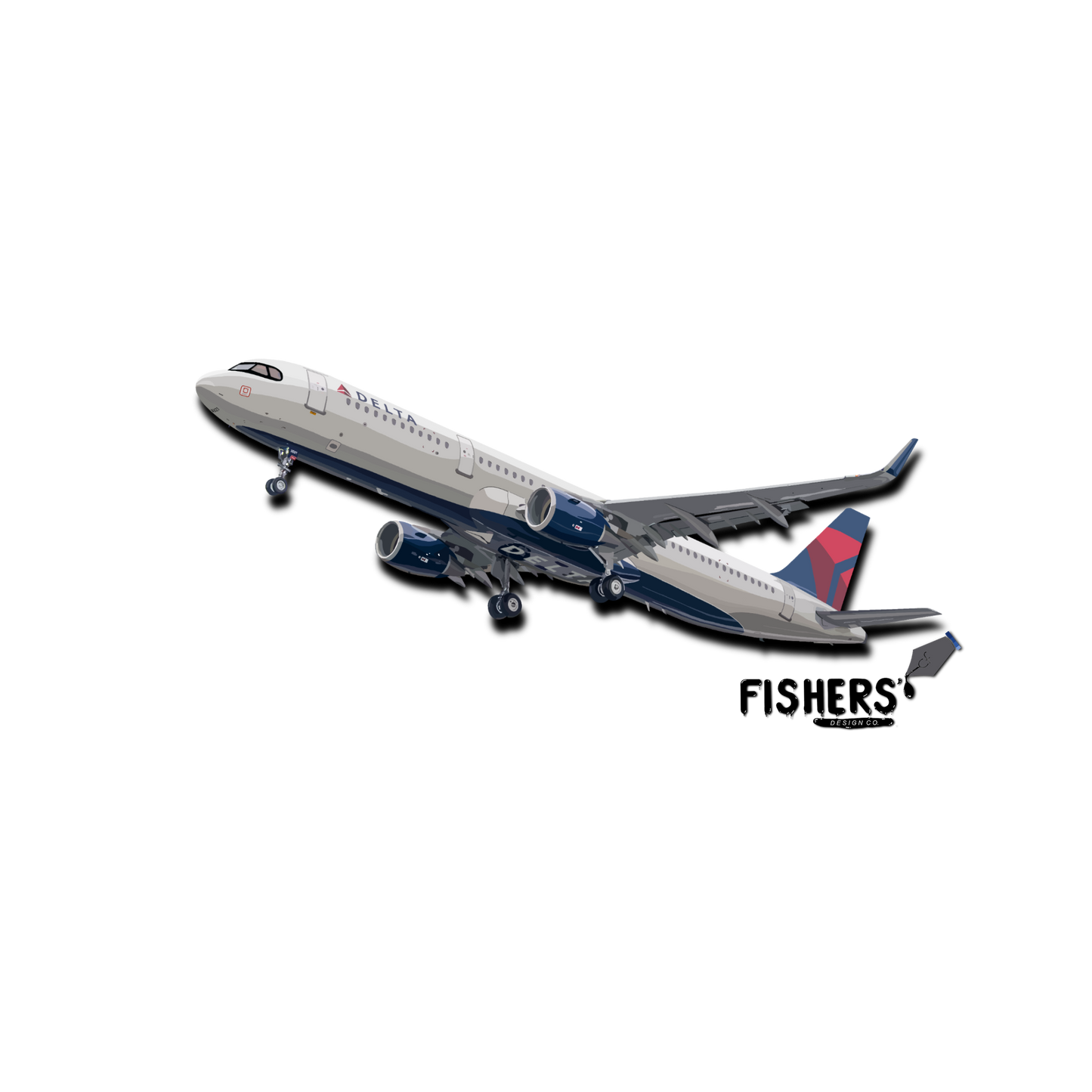 Delta Airlines A321 Neo Sticker