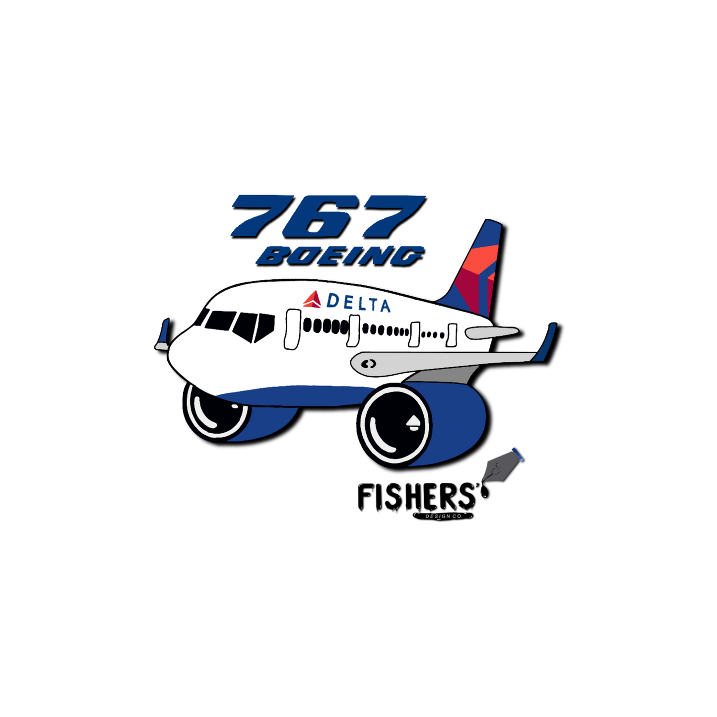 Delta Airlines 767 Sticker