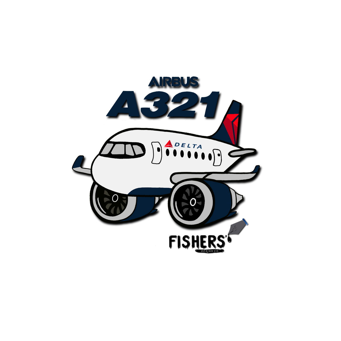 Delta Airlines A321 Sticker