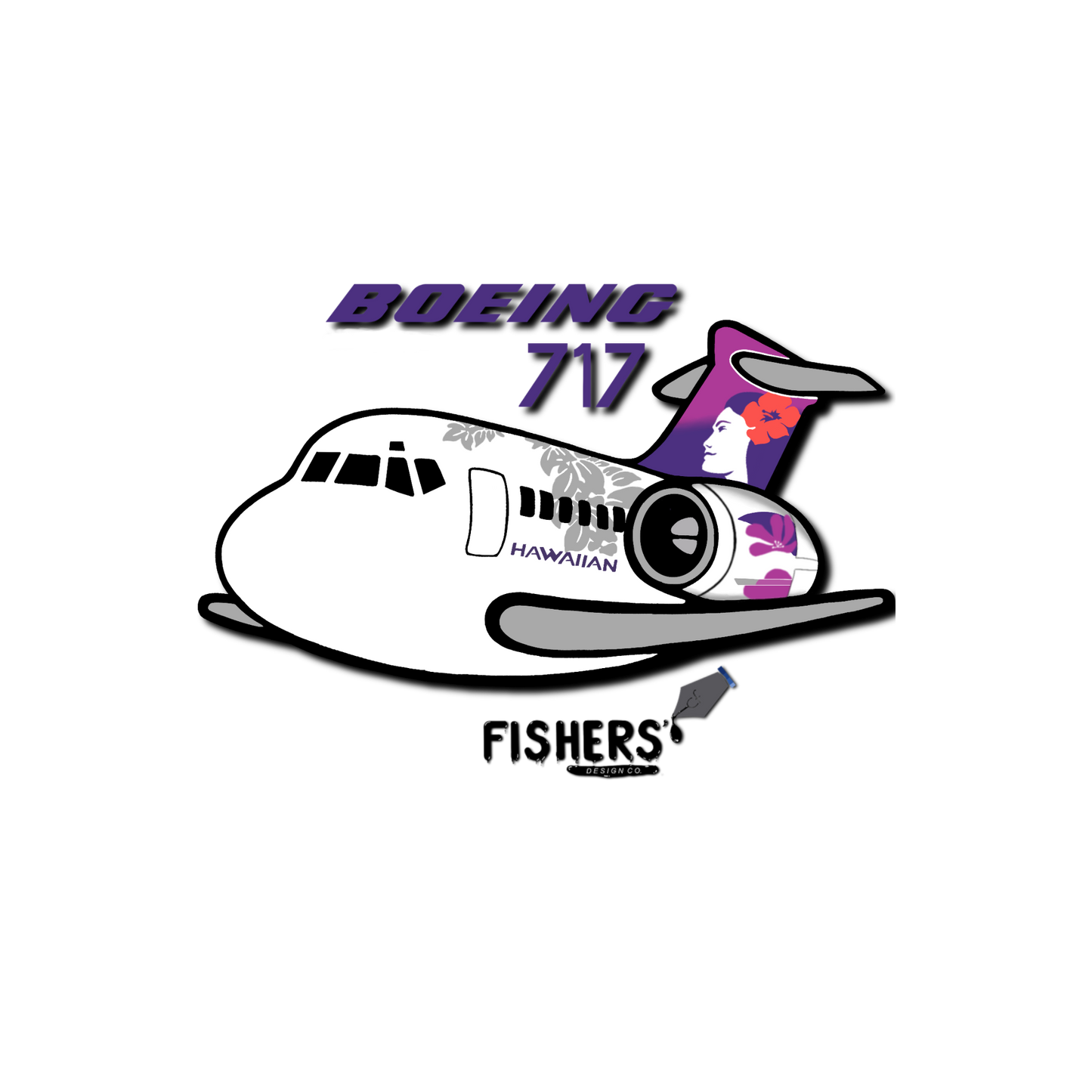 Hawaiian Airlines 717 Sticker
