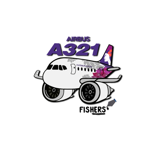 Hawaiian Airlines A321 Sticker