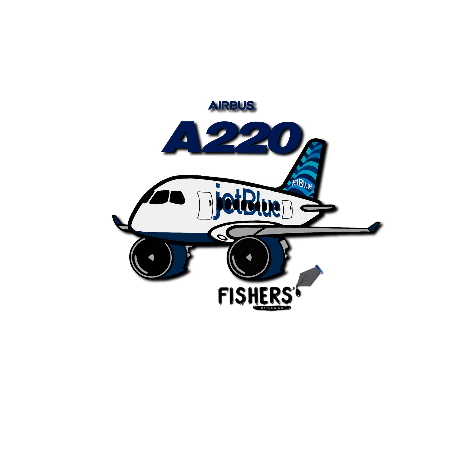 JetBlue Airways A220 Sticker