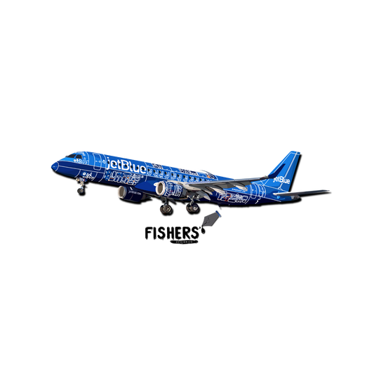 JetBlue Airways Embraer E190 "Blueprint" Sticker