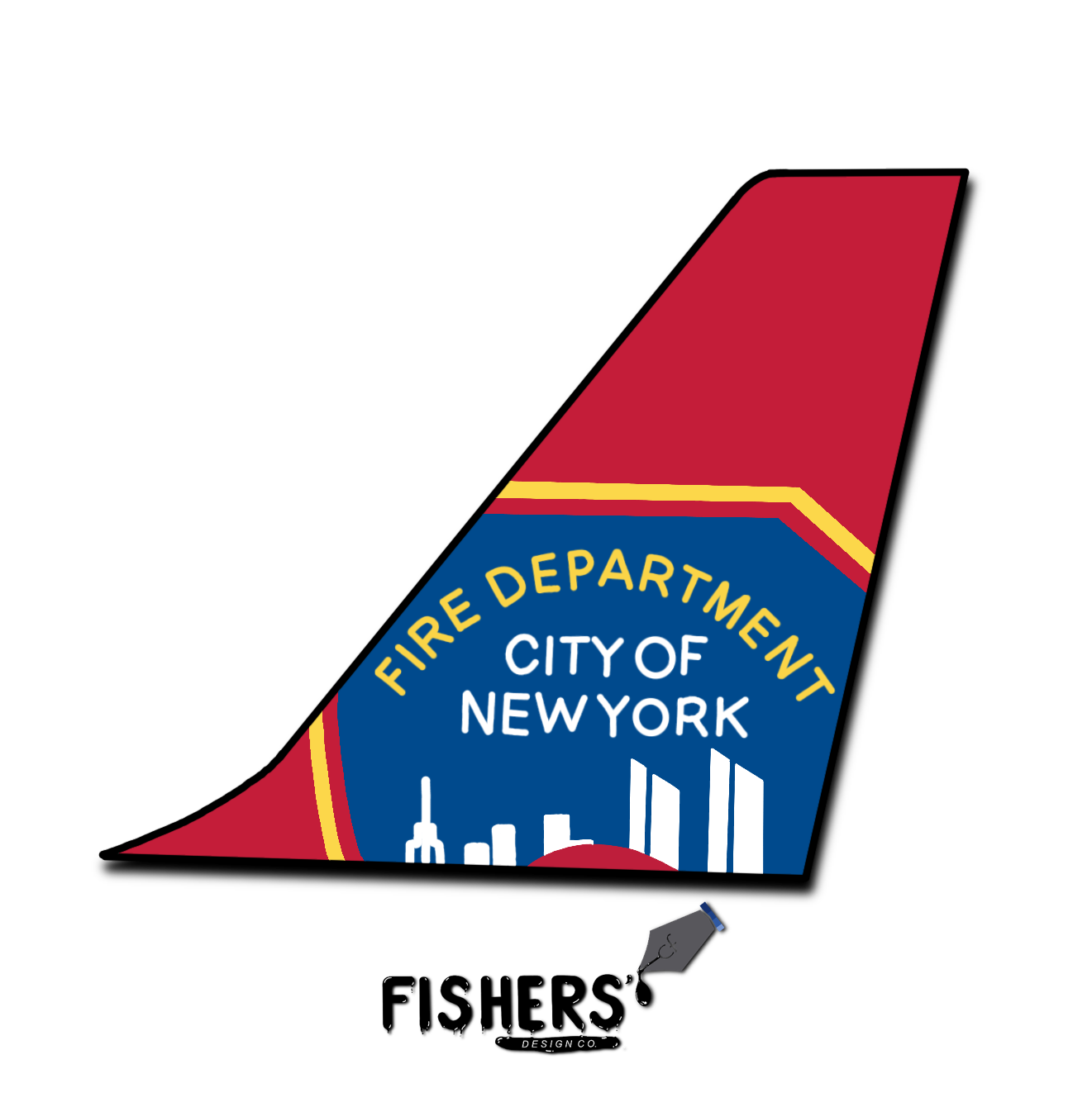 JetBlue "FDNY" Tail Sticker