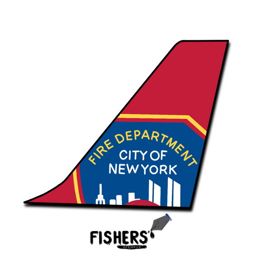JetBlue "FDNY" Tail Sticker