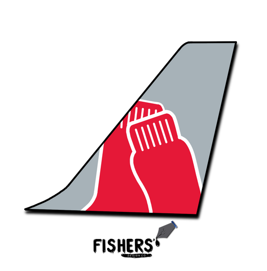JetBlue Redsox Tail Sticker