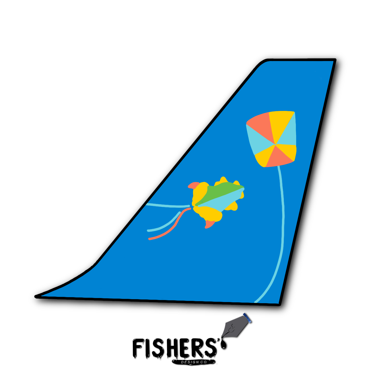 JetBlue "Bluericua" Tail Sticker
