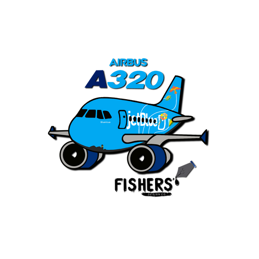 JetBlue Airways "Bluericua" A320 Sticker