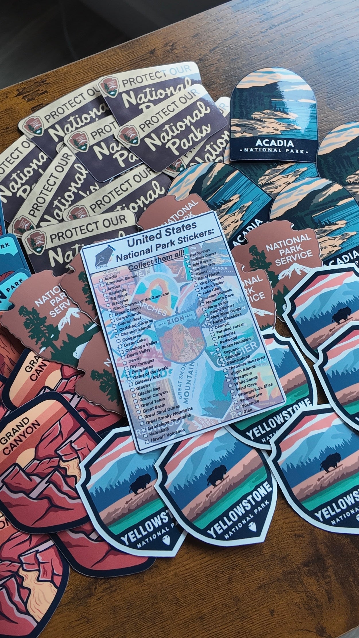 U.S.A. 1.5 Inch National Park Sticker Pack