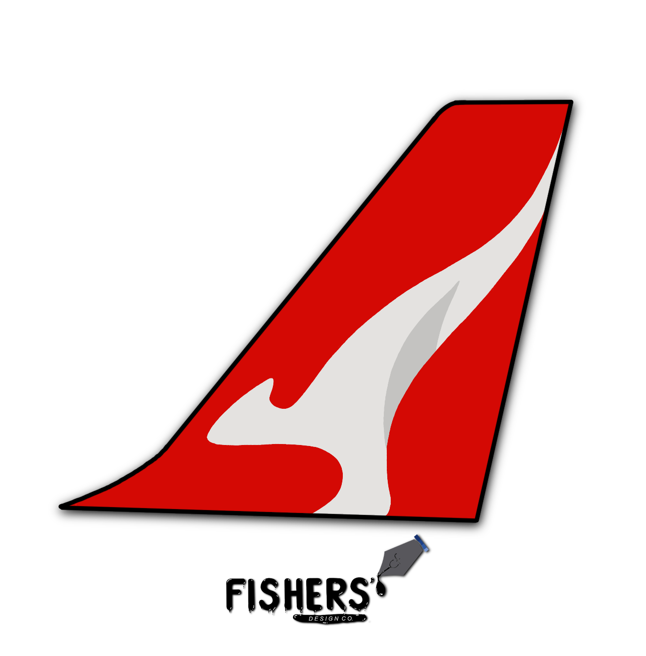 Quantas Tail Sticker