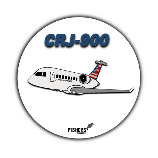 American Eagle CRJ-900 3" Cartoon Airline Sticker!