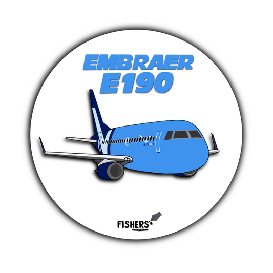 Breeze Airways E-190 3" Circular Cartoon Airline Sticker!