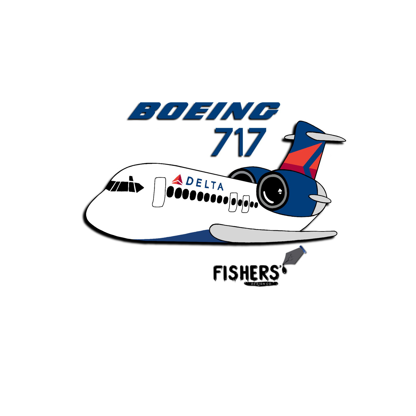 Delta Airlines 717 Sticker