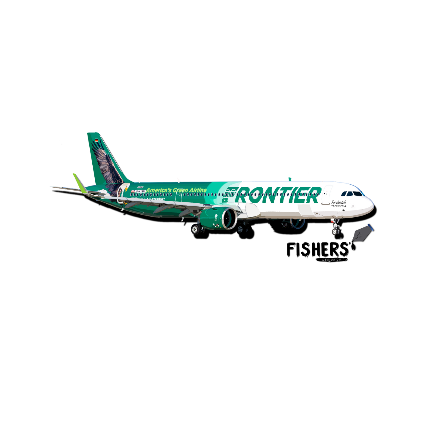 Frontier Airbus A321 neo Sticker