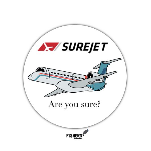 2 Pack - 3 inch Surejet aqua fresh comedy stickers!
