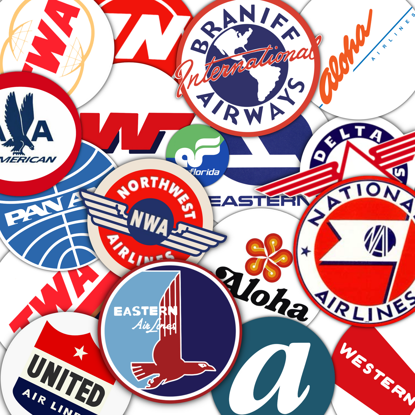 Nostalgic Retro Airline Livery 3” Sticker pack!