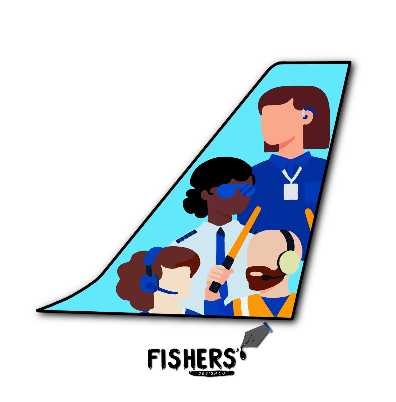 JetBlue "BlueUnity" Tail Sticker